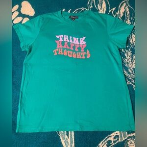 Earthbound “Think Happy Thoughts” Psychedelic Trippy Women’s T Shirt (Like New)